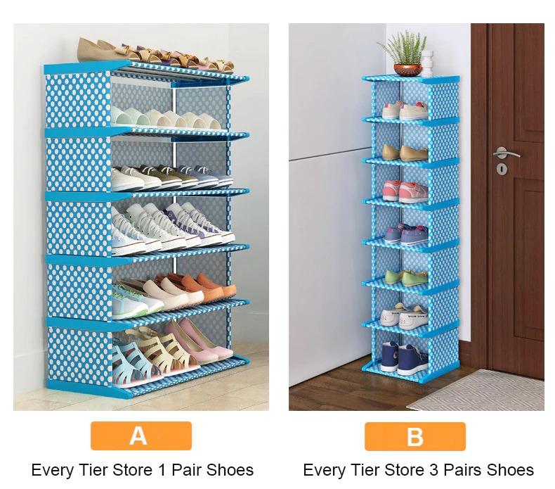 Simple Dustproof Shoe Rack Corner Vertical Space-saving Hallway Entryway Shoe Organizer Closet Furniture Modular Shoe Cabinet